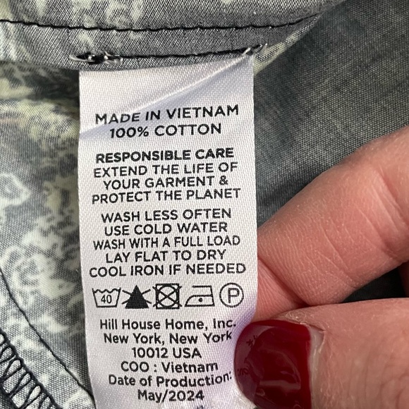 Hill House Girls The Tiny Ellie Nap Dress in Navy Equestrian Toile Size 11/12Y - Picture 7 of 7